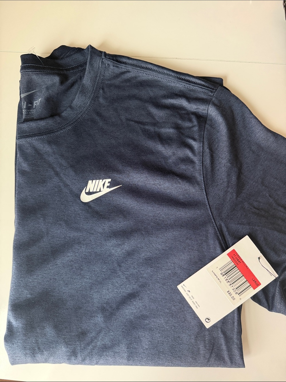 Nike Men’s Dri-FIT Training T-Shirt Obsidian Heather Large NWT